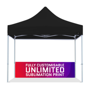 4m Custom Printed Half Gazebo Wall